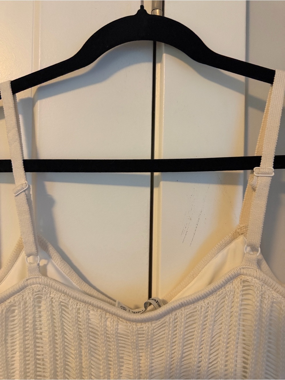 Abercrombie & Fitch White Crochet Maxi Dress with Spaghetti Straps - Picture 5 of 8